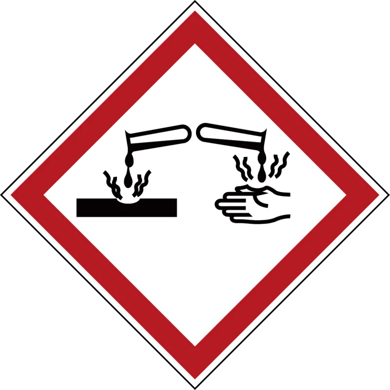 Image of Brady GHS Symbol - Corrosive 4 pcs