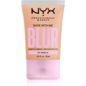 Image of NYX Professional Makeup Bare With Me Blur Tint hydrating foundation shade 05 Vanilla 30ml