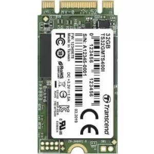 Image of Transcend MTS400I 32GB Internal M.2 PCIe NVMe SSD 2242 SATA 6 Gbps Retail TS32GMTS400I