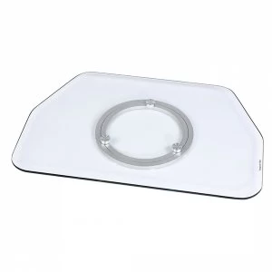 Image of Rotary clear glass TV Stand