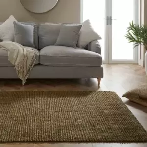 Image of Naturelle Whitefield 120x170cm Olive Handwoven Boucle Rug