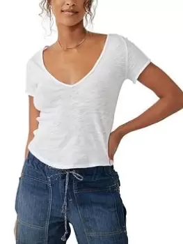 Image of Free People Sunny Days Ahead Tee - White