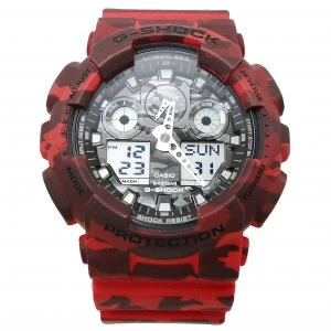Image of Casio G-SHOCK Standard Analog-Digital Watch GA-100CM-4A - Red