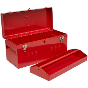 Image of Sealey Heavy Duty Metal Tool Box and Tote Tray 510mm