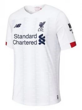 Image of Boys, New Balance New Balance Liverpool Fc Away Junior 19/20 Short Sleeve Shirt, White, Size L
