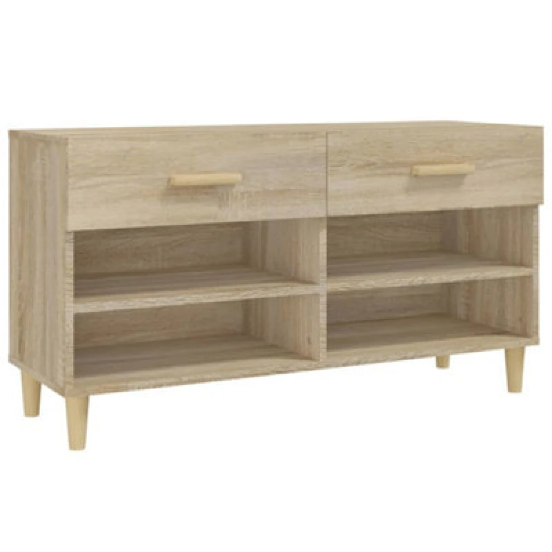 Image of Vidaxl Shoe Cabinet Sonoma Oak 102X35X55cm Engineered Wood