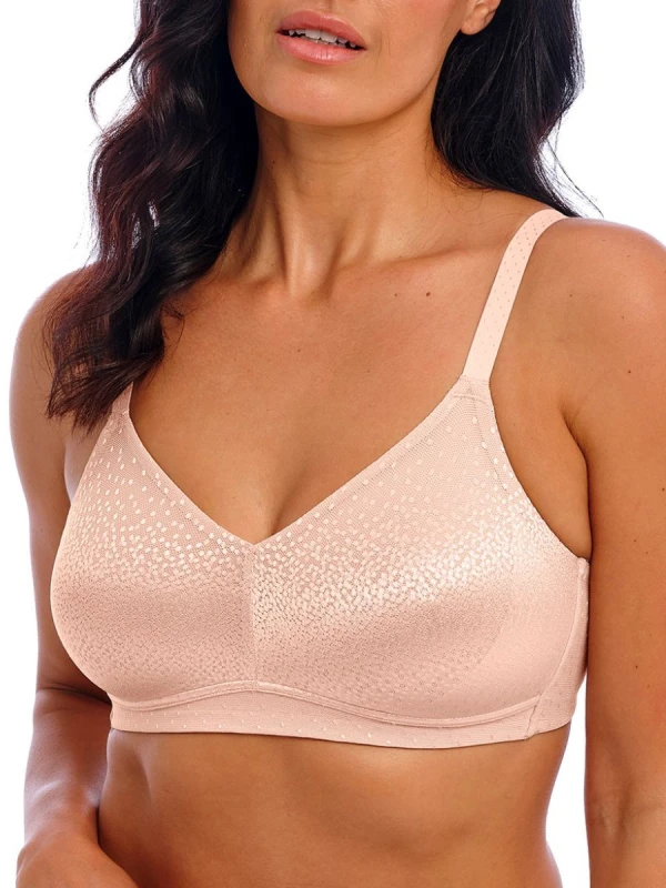 Image of Wacoal Womens Back Appeal Wire Free Bra in Pink Size: 36DD Pink Female 36DD