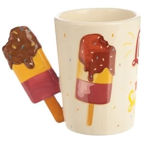 Image of Summer Ice Lolly with Slogan Shaped Handle Mug