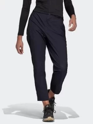 Image of adidas Terrex Hikerelax Trousers, Blue, Size 8, Women