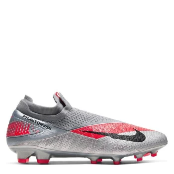Image of Nike Phantom Vision 2 Elite Junior Firm Ground Football Boots - Grey/Black