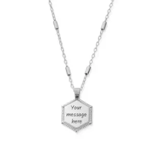 Image of ChloBo Silver Personalised Hexagon Coin Necklace
