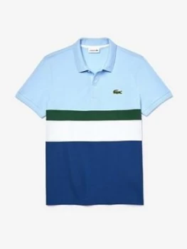 Image of Lacoste Sportswear Colour Block Polo Shirt - Multi, Size S, Men