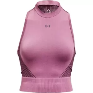 Image of Under Armour Armour Rush Seamless Crop Top Womens - Purple