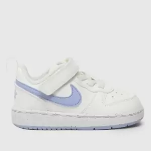 Image of Nike White & Purple Court Borough Low Recraft Girls Toddler Trainers
