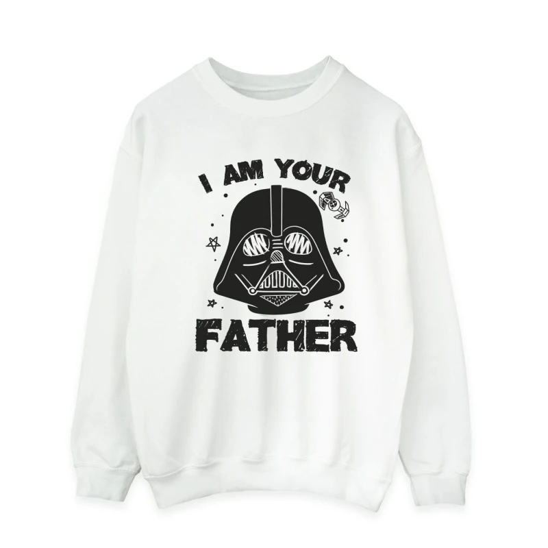 Image of Star Wars Star Wars Men I Am Your Father Sweatshirt in White Size: Small White S Male 5063376554657