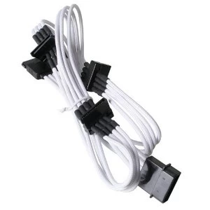 Image of BitFenix Alchemy Molex to 4 x SATA power extension - White