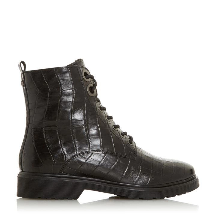 Image of Dune Black Leather 'Parkland' Ankle Boots - 3