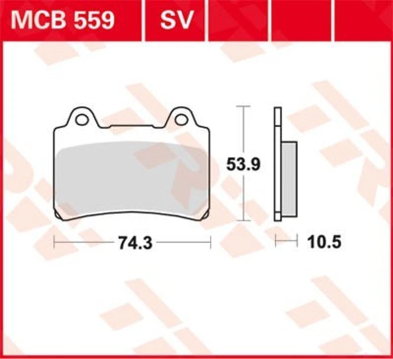 Image of TRW Lucas Brake pad MCB559