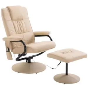 Image of HOMCOM Electric Massage Chair Sofa Recliner Foot Stool 10 Point Massager