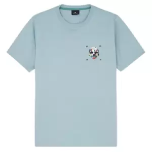 Image of Paul Smith Skull Print T-Shirt - Blue