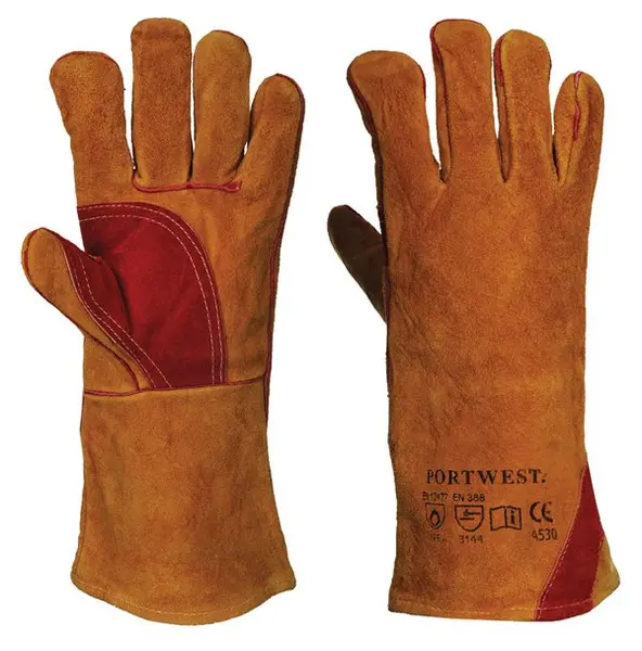 Image of Portwest Reinforced Welding Gauntlets A530BRRXL Colour: Brown