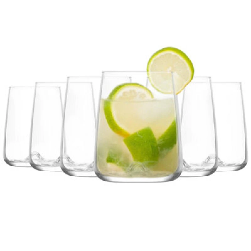 Image of LAV Glassware Lav Terra Highball Glasses - 590Ml - Clear - Pack Of 6