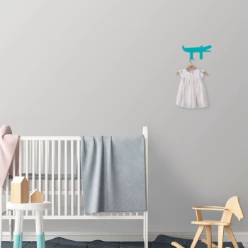 Image of Crocodile - Blue Blue Metal Wall Hook