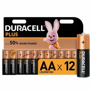 Image of Duracell Plus Power Batteries AA 12 Pack