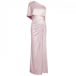 Image of Adrianna Papell Adrianna One Shoulder Overlay Dress - DUSTED PETAL