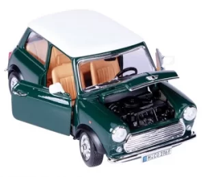 Image of Bburago MINI COOPER 1969 1:16 Scale Model Gift Die Cast Sports Race Car GREEN