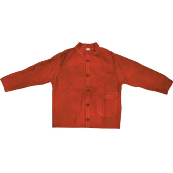 Image of Leather Welders Jacket - Red - Large - Kennedy