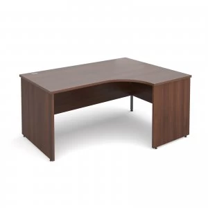 Image of Maestro 25 PL Right Hand Ergonomic Desk 1600mm - Walnut Panel Leg desi