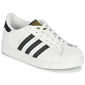 Image of adidas SUPERSTAR C boys's Childrens Shoes Trainers in White,Kid 1