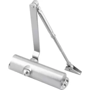 Image of Eclipse Template Adjustable Overhead Door Closer in Silver, Size 2-4