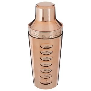 Image of Premier Housewares 500ml Recipe Cocktail Shaker - Rose Gold