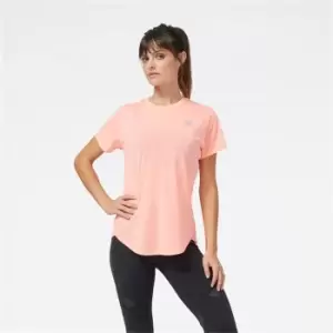Image of New Balance Accelerate Hi-Viz SS Womens Running Top - Pink