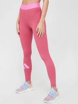 Image of adidas Tech-Fit Adilife Leggings - Pink Size M Women
