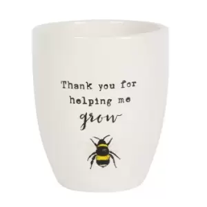 Image of Thanks For Helping Me Grow Ceramic Plant Pot