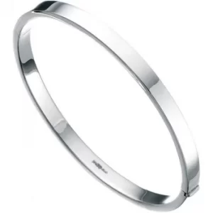 Image of Ladies Beginnings Sterling Silver Square Cut 5mm Bangle
