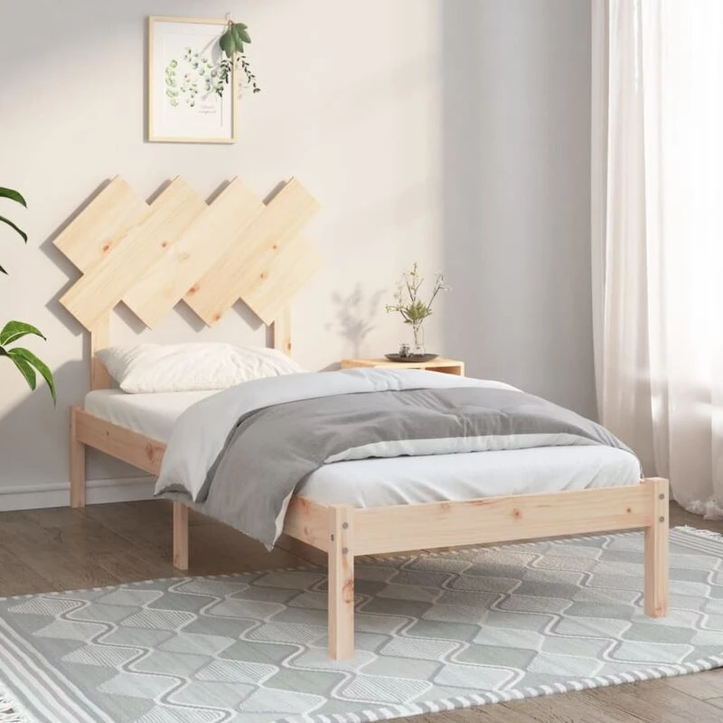 Image of VIDAXL Vidaxl - Bed Frame without Mattress 90x190cm Single Solid Wood 8720287035831