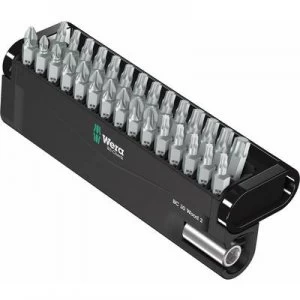 Image of Wera Bit-Check 30 Wood 2 05057432001 Bit set 30 Piece Phillips, Pozidriv, TORX socket