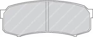 Image of Ferodo FDB1021 Brake Pad Set Rear Axle Premier Car
