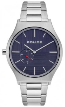 Image of Police Mens Orkneys Stainless Steel Bracelet Navy Watch