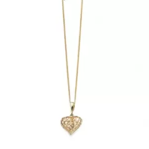 Image of Elements Yellow Gold Caged Heart Pendant GP824Z475GN202