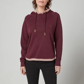 Image of Barbour International Womens Montegi Hoodie - Merlot - UK 8