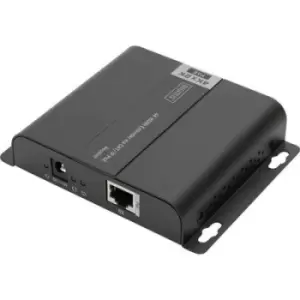 Image of Digitus DS-55125 1 port HDMI receiver Ethernet extender, Steel casing, Ultra HD compatibility, + remote control, + LED indicator lights, + built-in Et