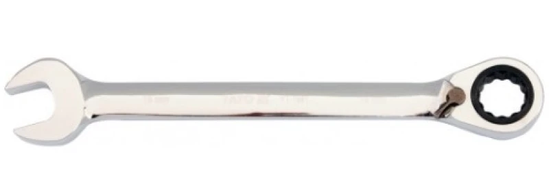 Image of YATO YT-1662 Ratchet Ring Open-ended Spanner Length: 245mm, Spanner Size: 19 Chrome Vanadium Steel Ratchet Ring Open-ended Spanner (6637)