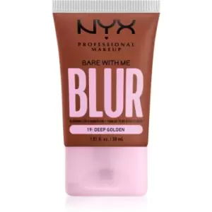 Image of NYX Professional Makeup Bare With Me Blur Tint hydrating foundation shade 19 Deep Golden 30ml