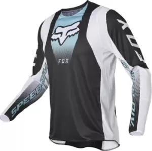 Image of Fox 360 Dier Motocross Jersey, black-white-blue, Size S, black-white-blue, Size S