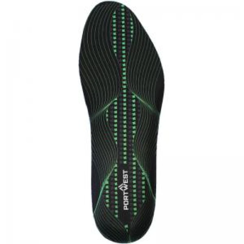 Image of Portwest Arch Support Gel Cushion Insoles FC82BGNM Colour: Black / Green